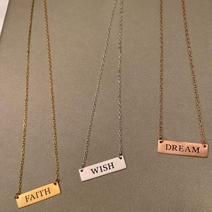 Faith, Wish, Dream necklace